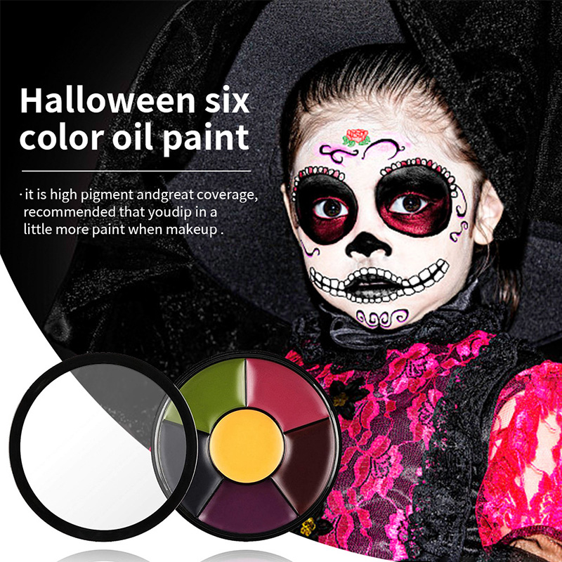 6 Color Oil Face Paint palette - Camo Face Paint review and price